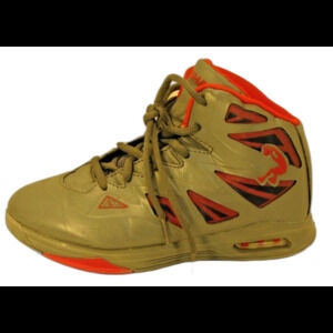 Shaq Boys Size 2.5Y Gray, & Red Athletic Hi-Top Shoe #7045~ 5/14 Rare